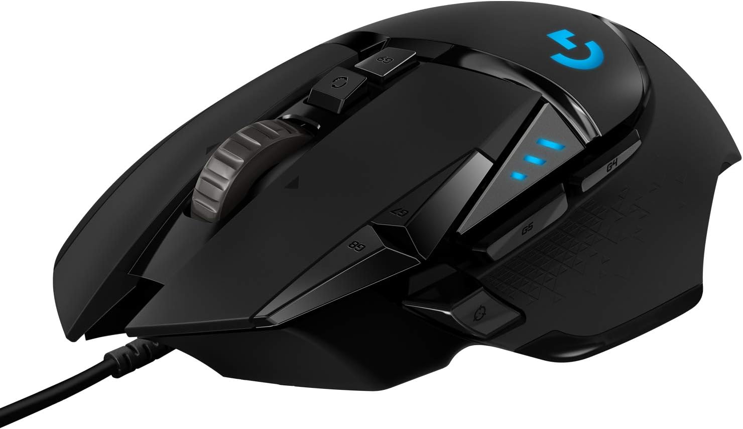 61mpMH5TzkL._AC_SL1500_ Logitech G502 HERO High Performance Wired Gaming Mouse, HERO 25K Sensor, 25,600 DPI, RGB, Adjustable Weights, 11 Programmable Buttons, On-Board Memory, PC / Mac, Black - Image 1
