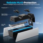 PS5 Controller Charger, OIVO PS5 Charging Station for Dualsense Controller, PS5 Controller Charger Station with Fast Charging AC Adapter, PS5 Charger for PlayStation 5 Dual Controller - Image 3