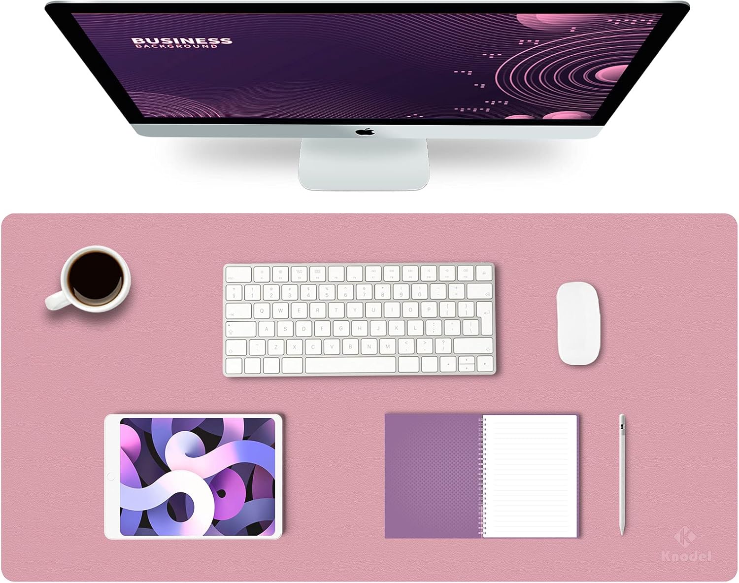 71omHQwQgtS._AC_SL1500_ K KNODEL Large Desk Mat, Office Desk Pad, Computer Desk Mat, Laptop Mat for Desk, Desk Protecor Mat, Desktop Mat, Desk Writing Pad, Desk Blotter Pad, Desk Cover Mat (31.5"x15.7", Purple) - Image 1