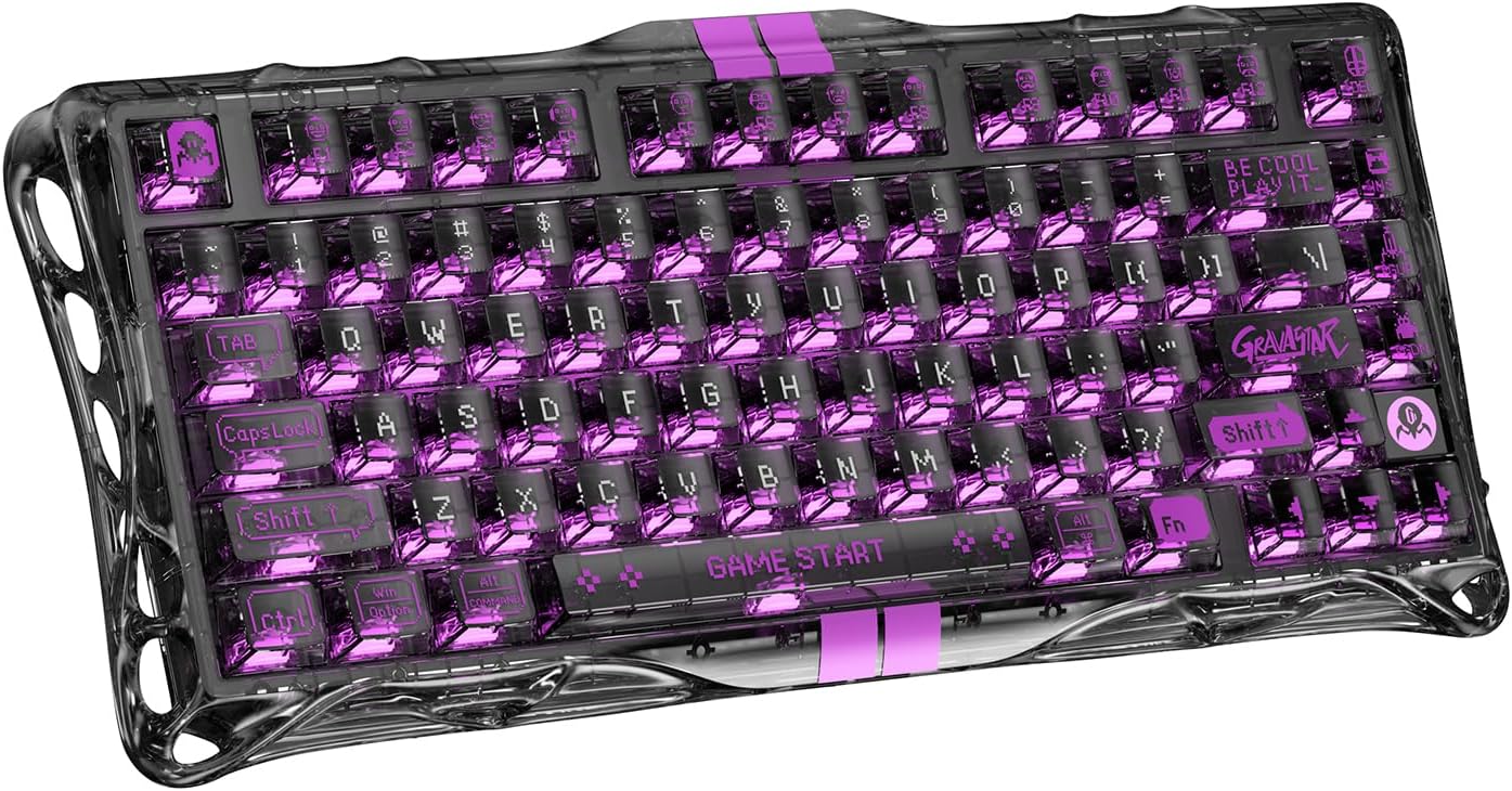 71uqiqLskuL._AC_SL1500_ GravaStar Mercury V75 Lite Hall Effect Magnetic Gaming Keyboard – 8KHz Rapid Trigger Wired 75% Keyboard, Adjustable Actuation, Hot-Swappable Switches, Transparent RGB for PC/Mac - Image 1