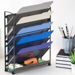 SimpleHouseware 6 Tier Wall Mount File Letter Tray Folder Organizer, Black - Image 3